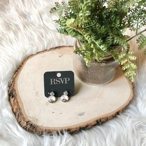 RSVP Charming Charlie Rhinestone Silver Post NEW